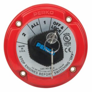 Image 1: Perko Medium Duty Battery Selector Switch w/Key Lock