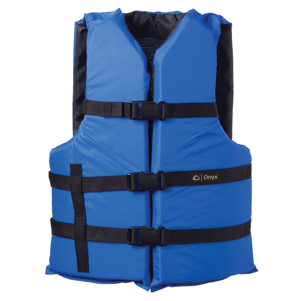 Image 1: Onyx Nylon General Purpose Life Jacket - Adult Oversize - Blue
