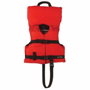 Image 1: Onyx Nylon General Purpose Life Jacket - Infant/Child Under 50lbs - Red