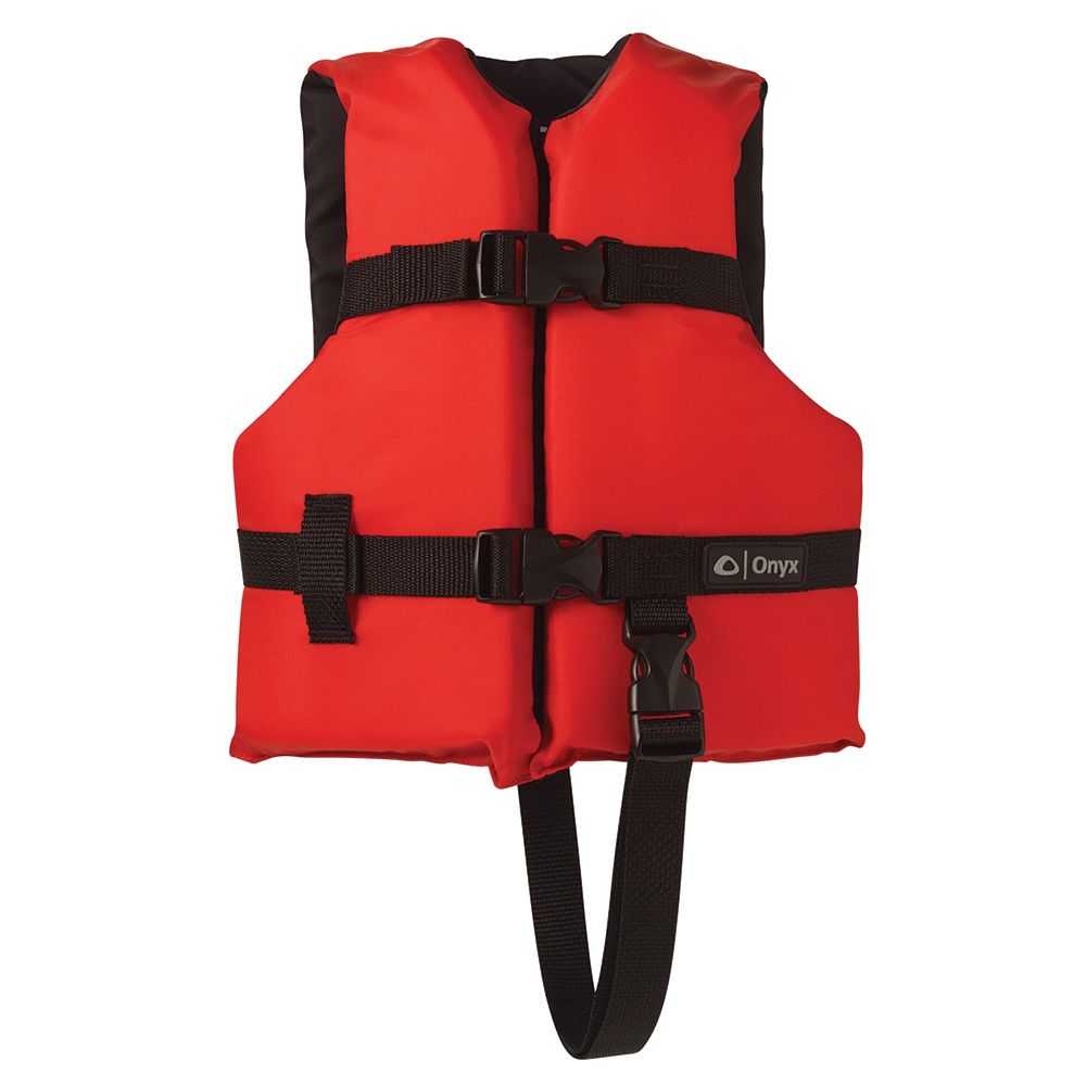 Image 1: Onyx Nylon General Purpose Life Jacket - Child 30-50lbs - Red