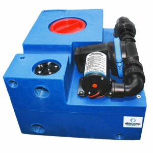 Image 1: Albin Group 19 Gallon (72L) Waste Water Tank CPL Diaphragm - 12V