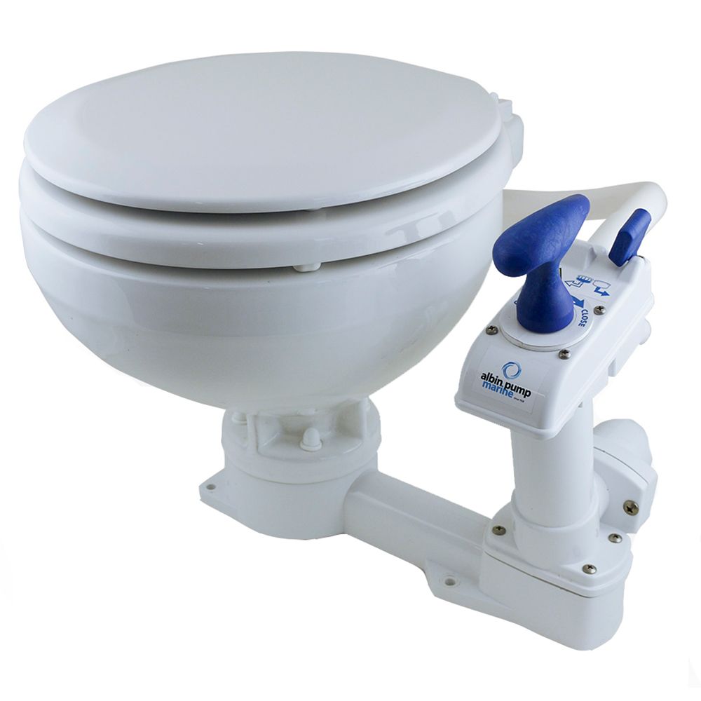 Image 1: Albin Group Marine Toilet Manual Compact Low