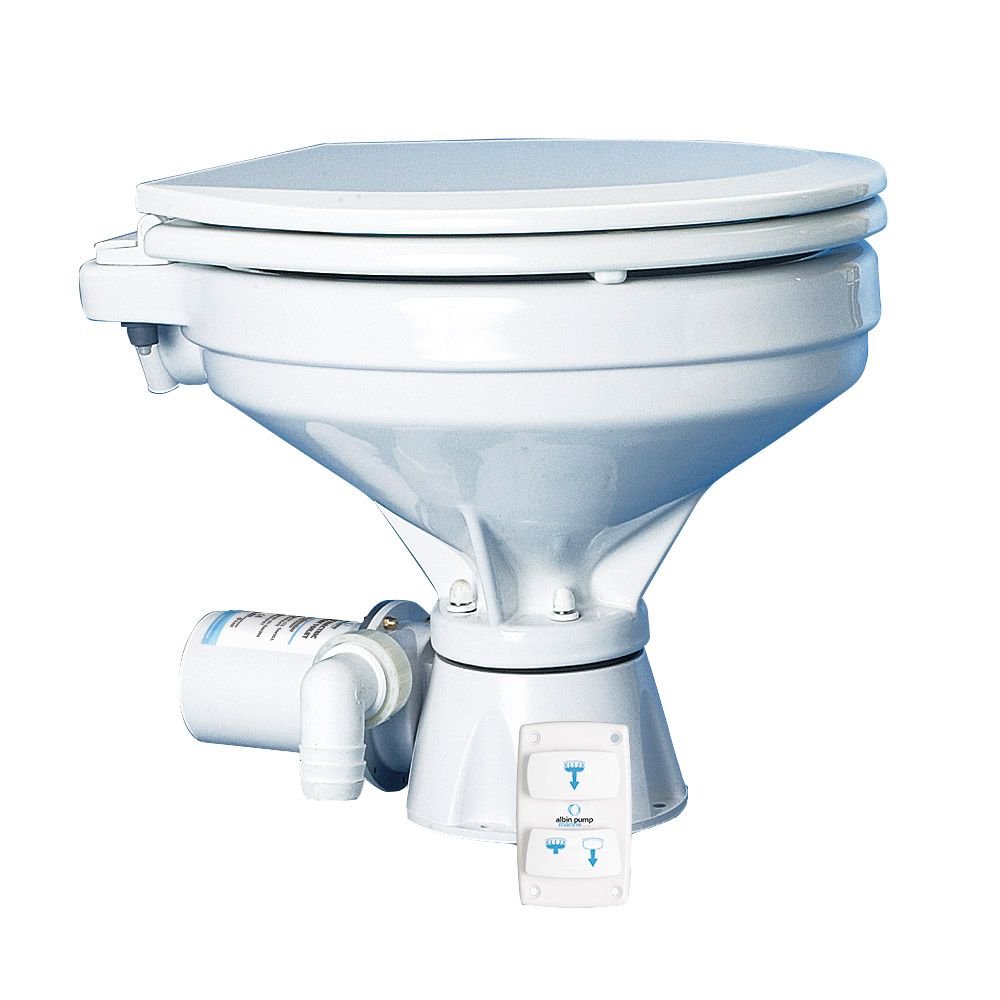 Image 1: Albin Group Marine Toilet Silent Electric Comfort - 12V