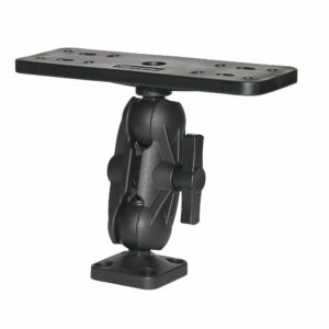 Image 1: Scotty 163 1.5" Ball Mount w/Fishfinder & Universal Mounting Plate