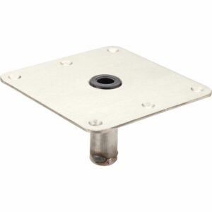 Image 1: Attwood SWIVL-EZE 7x7 Lock'N-Pin Zinc Plated Steel 3/4" Pin Base