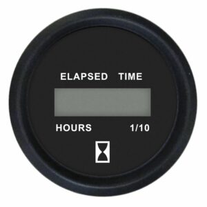 Image 1: Faria Euro Black 2" Digital Hourmeter Gauge