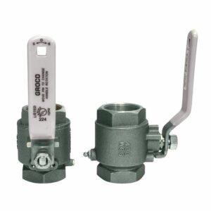 Image 1: GROCO 2" NPT Stainless Steel In-Line Ball Valve