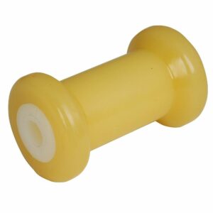 Image 1: C.E. Smith Spool Roller 5" - 5/8" ID - Gold TPR w/Bushing White Solid