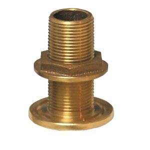 Image 1: GROCO 1-1/2" NPS NPT Combo Bronze Thru-Hull Fitting w/Nut