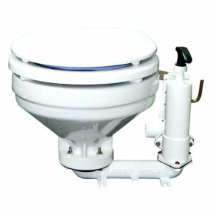 Image 1: GROCO HF Series Hand Operated Marine Toilet