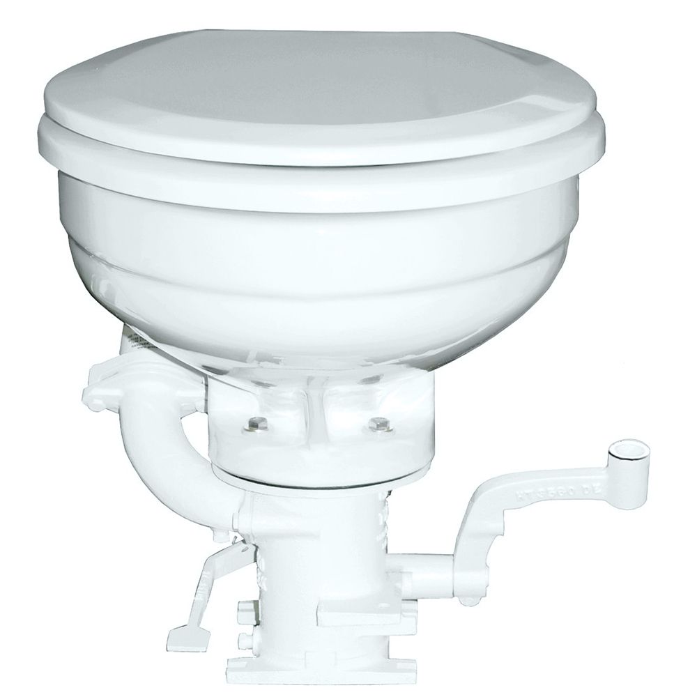 Image 1: GROCO K Series Hand Operated Marine Toilet