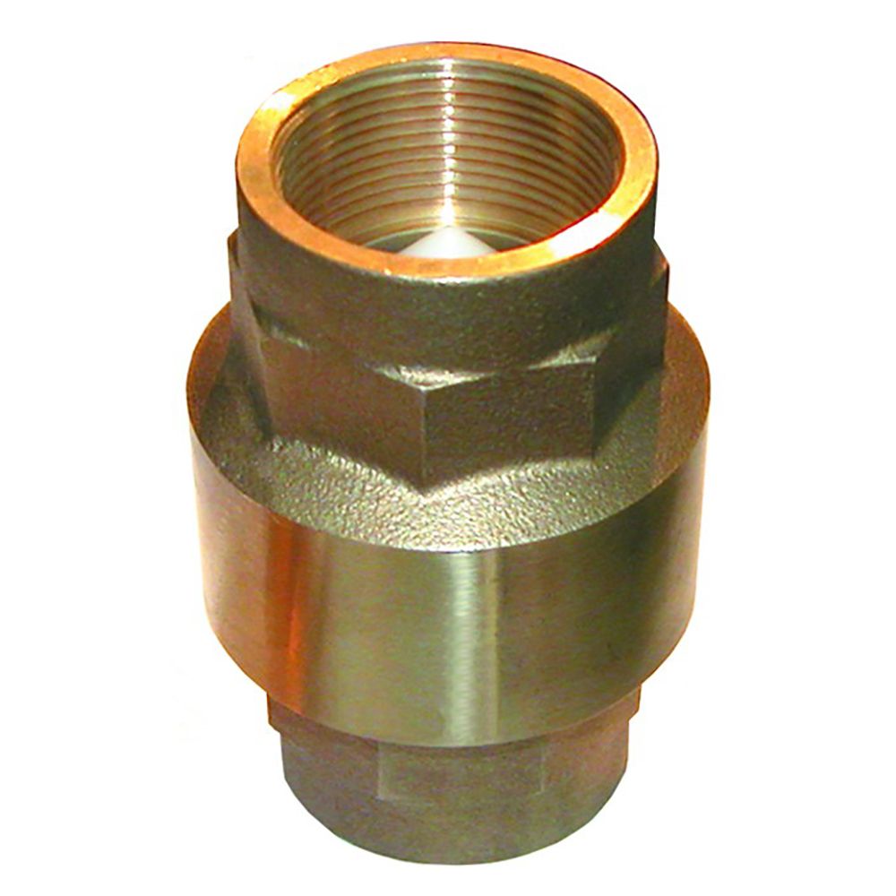 Image 1: GROCO 1-1/4" Bronze In-Line Check Valve