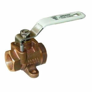 Image 1: GROCO 1/2" NPT Bronze Inline Fuel Valve