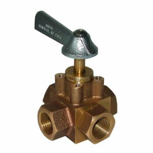 Image 1: GROCO 1/2" 4-Port Tank Selector Valve