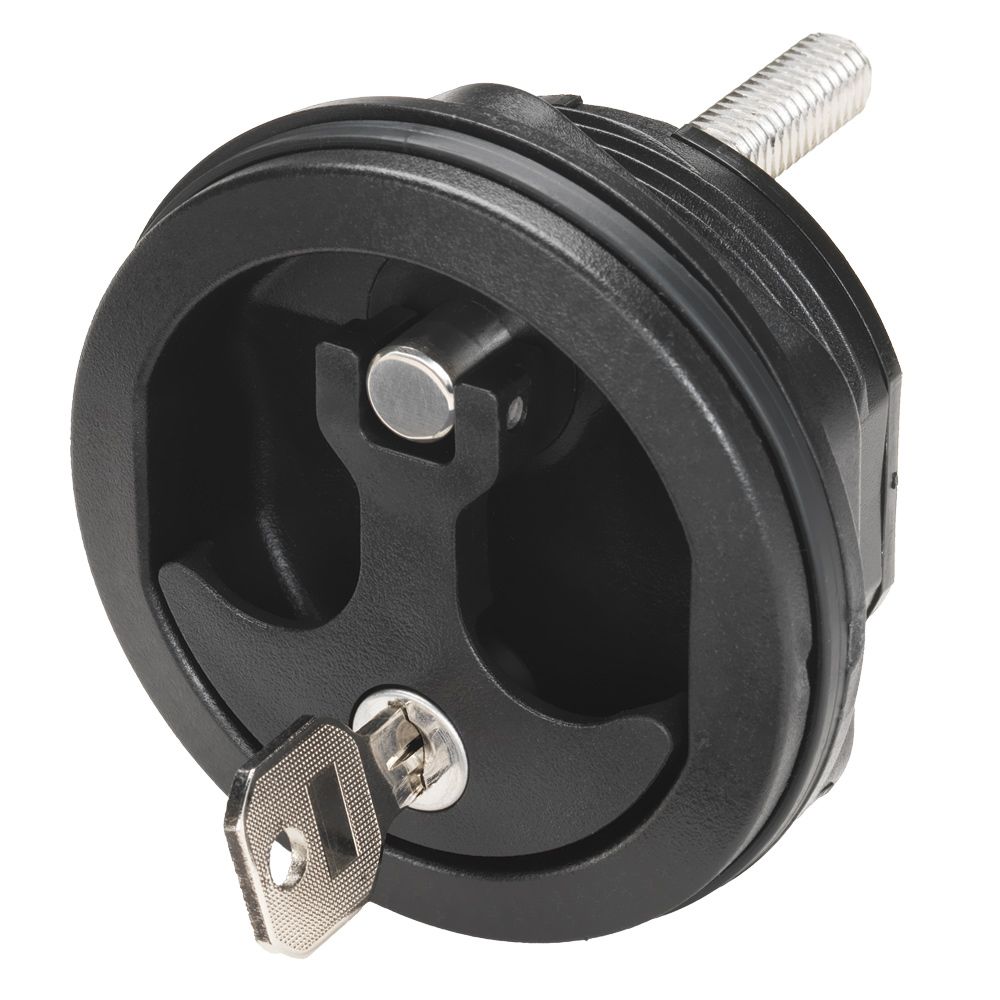 Image 1: Whitecap Compression Handle Black Nylon Locking - 1/4 Turn