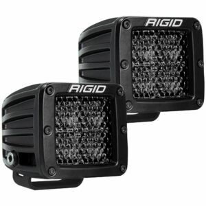 Image 1: RIGID Industries D-Series Pro Spot Diffused Midnight Surface Mount - Pair