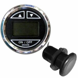 Image 1: Faria Chesapeake Black 2" Depth Sounder w/Thru-Hull Transducer