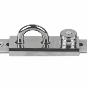 Image 1: Schaefer Stainless 1-1/4" T-Track Slider - Eye Slide/Lined