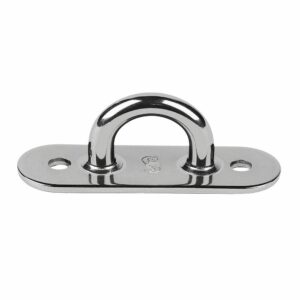 Image 1: Schaefer Stainless Steel Welded Pad Eye - 3"L x 1"W