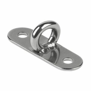 Image 1: Schaefer Stainless Steel Welded Pad Eye - 1-7/8"L x 5/8"W