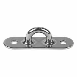 Image 1: Schaefer Stainless Steel Welded Pad Eye - 2"L x 5/8"W