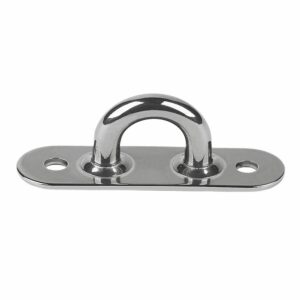 Image 1: Schaefer Stainless Steel Welded Pad Eye - 2-1/4"L x 5/8"W