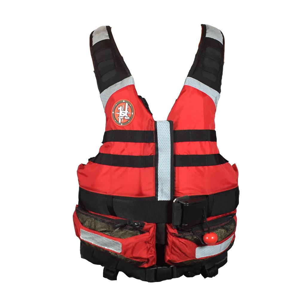 Image 1: First Watch SWV-100 Rescue Swimmers' Vest - Red/Black