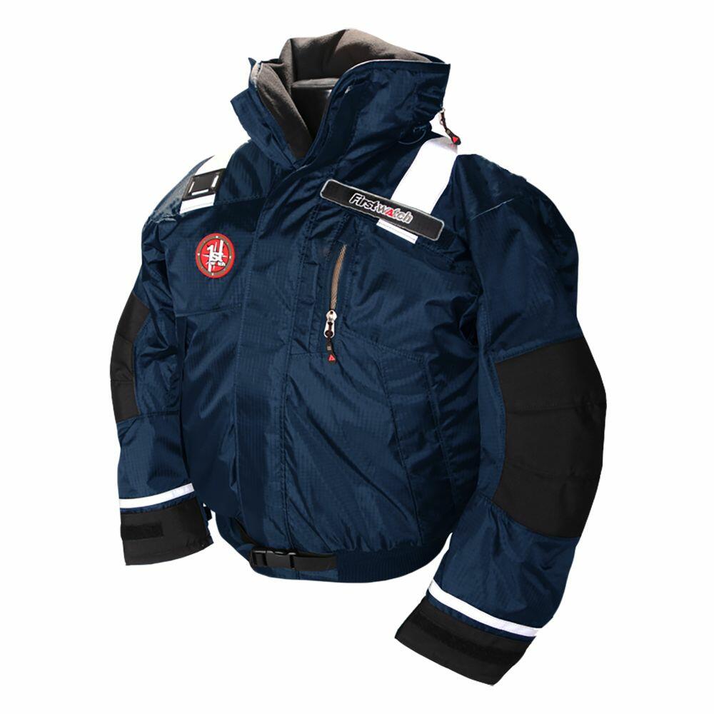 Image 1: First Watch AB-1100 Flotation Bomber Jacket - Navy Blue - Small