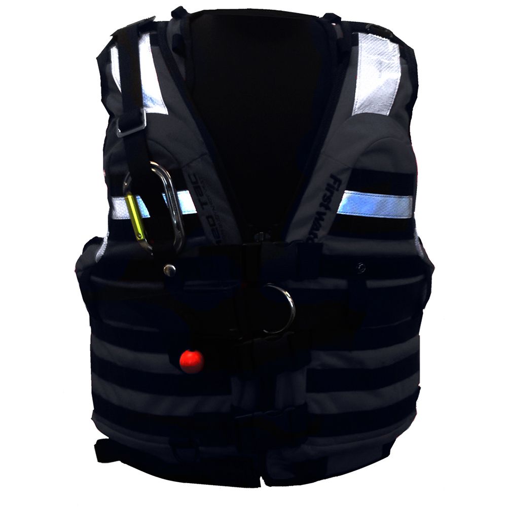 Image 1: First Watch HBV-100 High Buoyancy Tactical Vest - Black - XL to 3XL