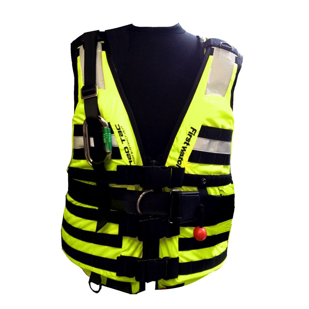 Image 1: First Watch HBV-100 High Buoyancy Rescue Vest - Hi-Vis Yellow - Medium to XL