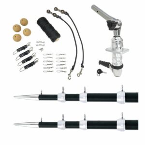 Image 1: Tigress XD Top Mount System - 18' Carbon Fiber Black/Silver Ultimate Rigging Kit