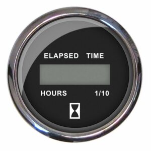 Image 1: Faria Chesapeake Black 2" Hourmeter (Digital)