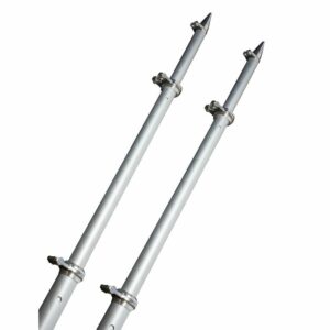Image 1: TACO 18' Deluxe Outrigger Poles w/Rollers - Silver/Silver