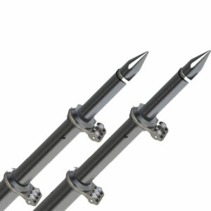 Image 1: TACO 18' Deluxe Outrigger Poles w/Rollers - Silver/Black