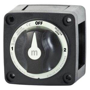 Image 1: Blue Sea 6008200 m-Series Selector 3 Position Battery Switch - Black
