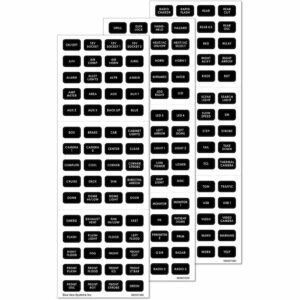 Image 1: Blue Sea 7870 Black 180 Label Set - Emergency Vehicles