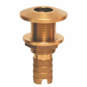 Image 1: GROCO Bronze Hose Barb Thru-Hull Fitting - 1"