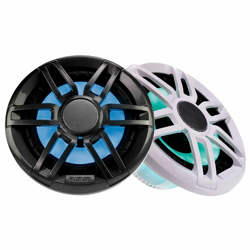 Image 1: Fusion XS-FL77SPGW XS Series 7.7" Sports Marine Speakers w/RGB - Grey & White Grill Options