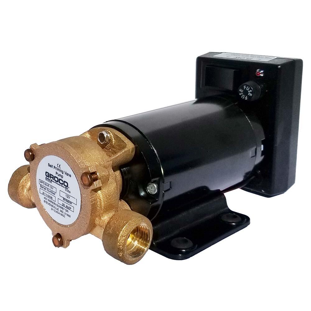 Image 1: GROCO Commercial Duty Reversing Vane Pump - 12V