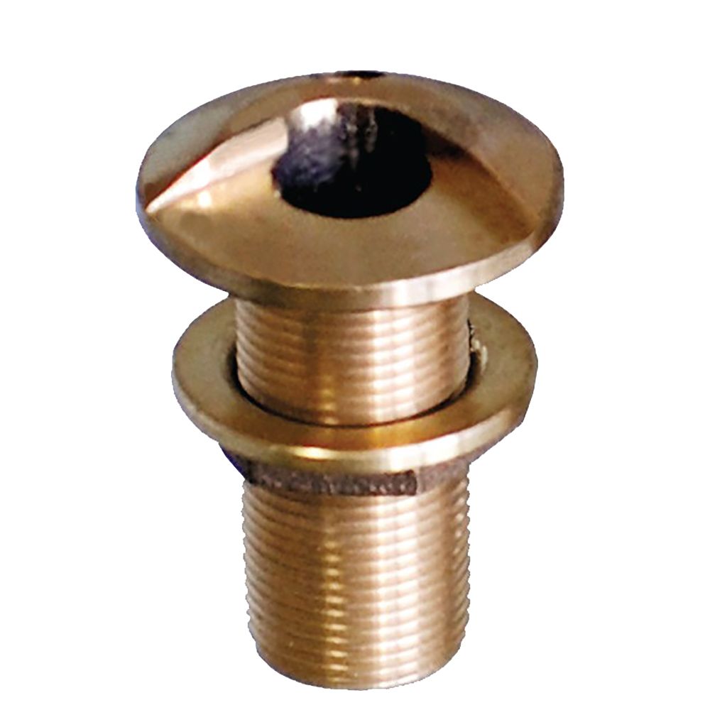 Image 1: GROCO 1-1/4" Bronze High Speed Thru-Hull Fitting w/Nut