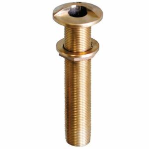 Image 1: GROCO 1" Bronze Extra Long High Speed Thru-Hull Fitting w/Nut