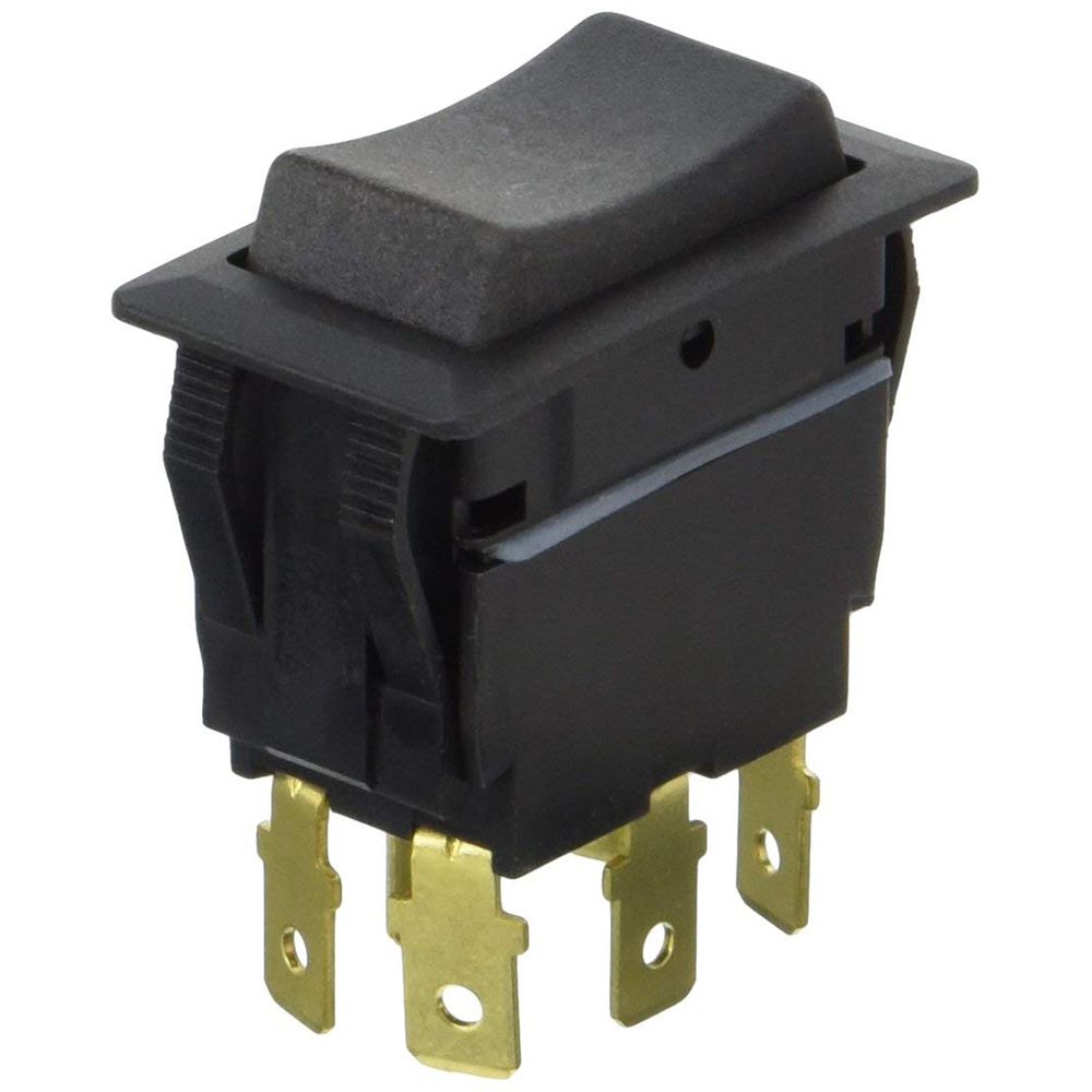 Image 1: Cole Hersee Sealed Rocker Switch Non-Illuminated DPDT On-Off-On 6 Blade