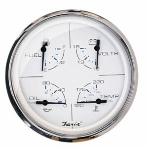 Image 1: Faria Chesapeake White SS 5" Multifunction Gauge