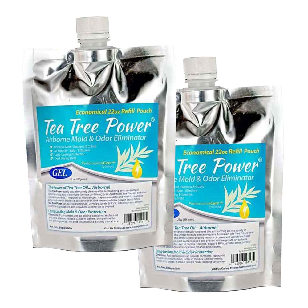 Image 1: Forespar Tea Tree Power 44oz Refill Pouches (2)-22oz pouches