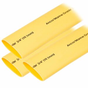 Image 1: Ancor Heat Shrink Tubing 3/4" x 3" - Yellow - 3 Pieces