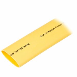 Image 1: Ancor Heat Shrink Tubing 3/4" x 48" - Yellow - 1 Piece