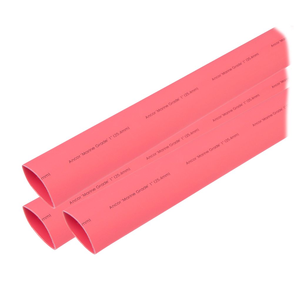 Image 1: Ancor Heat Shrink Tubing 1" x 3" - Red - 3 Pieces