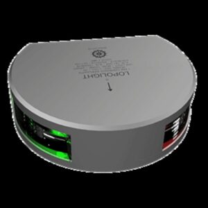 Image 1: Lopolight Series 101-004 Starboard & Port Side Light - 1NM - Vertical Mount - Green/Red - Silver Housing 