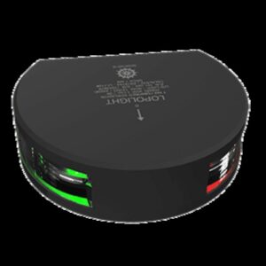 Image 1: Lopolight Series 101-004 Starboard & Port Side Light - 1NM - Vertical Mount - Green/Red - Black Housing 