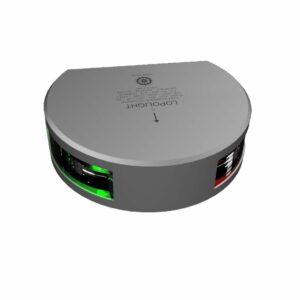 Image 1: Lopolght Series 201-004 - Starboard & Port Sidelight - 2NM - Vertical Mount - Green/Red - Silver Housing 